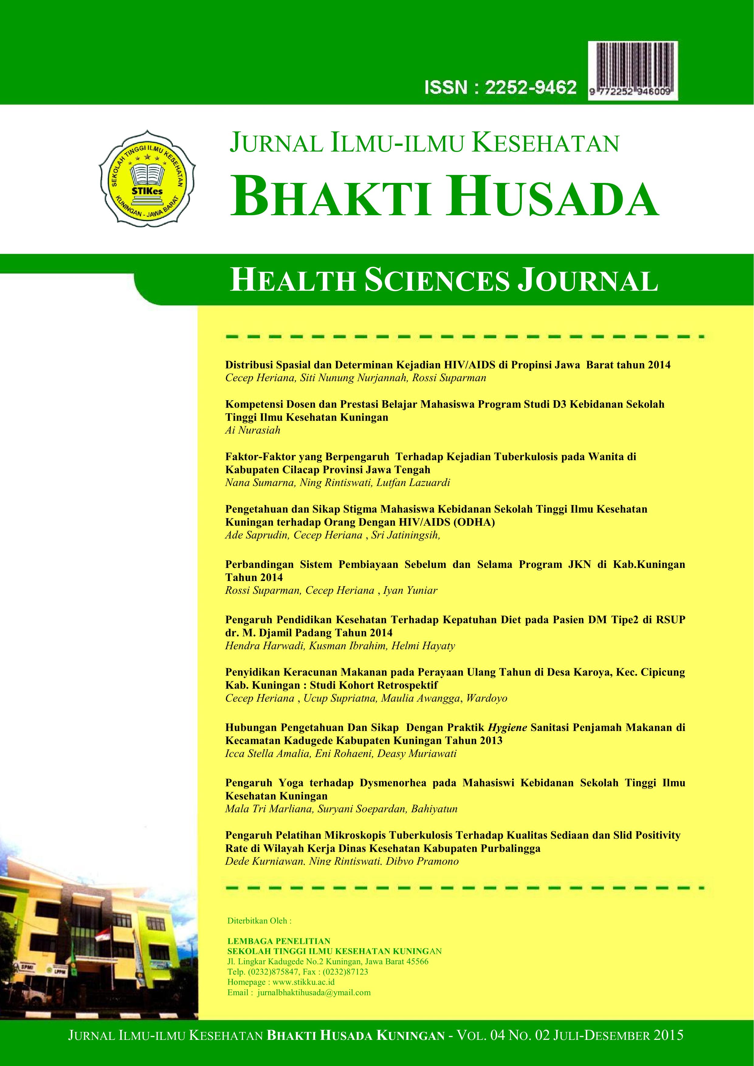 					View Vol. 4 No. 2 (2015): Jurnal Ilmu Kesehatan Bhakti Husada
				