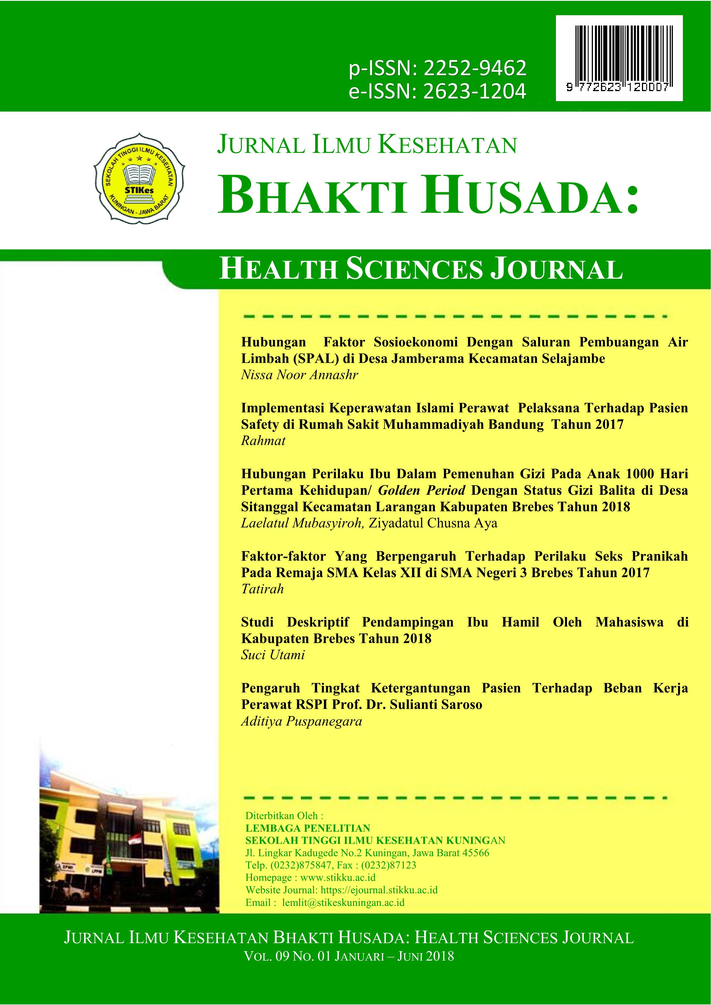 					View Vol. 9 No. 1 (2018): Jurnal Ilmu Kesehatan Bhakti Husada: Health Science Journal
				