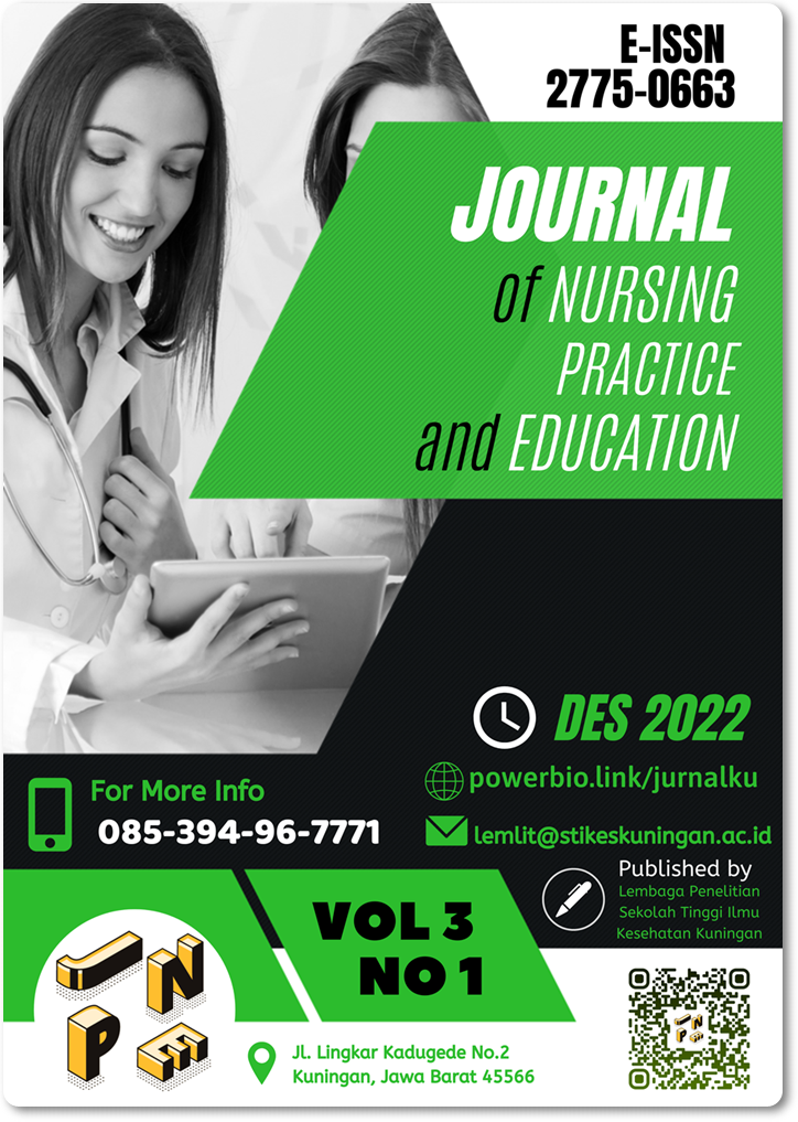 					View Vol. 3 No. 01 (2022): Journal of Nursing Practice and Education
				