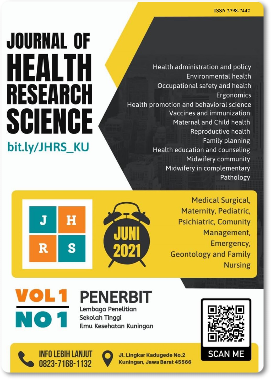 					View Vol. 1 No. 01 (2021): Journal of Health Research Science
				