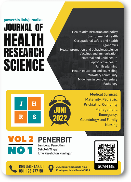 					View Vol. 2 No. 01 (2022): Journal of Health Research Science
				