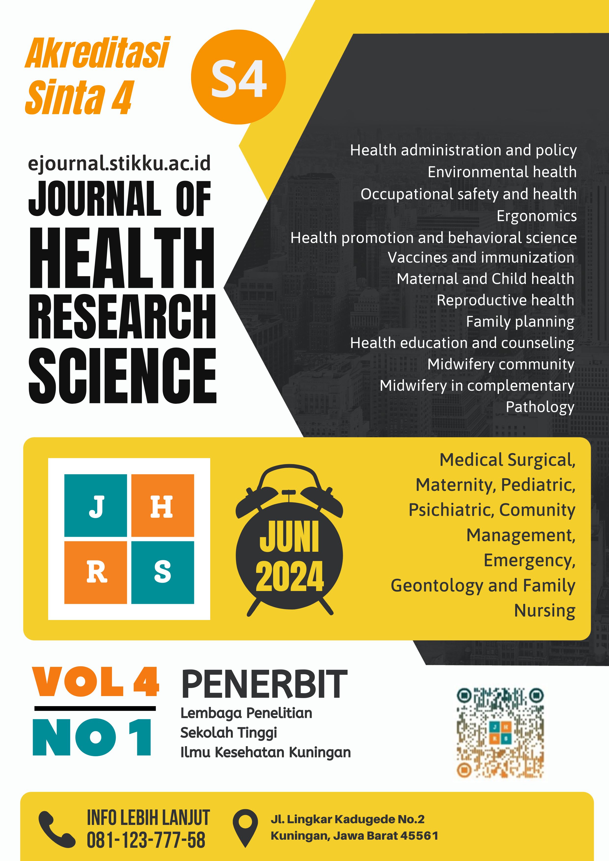 					View Vol. 4 No. 1 (2024): Journal of Health Research Science
				